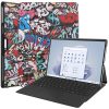 For Microsoft Surface Pro 9 JUNSUNMAY Custer Painted 3-Fold Stand Leather Tablet Case