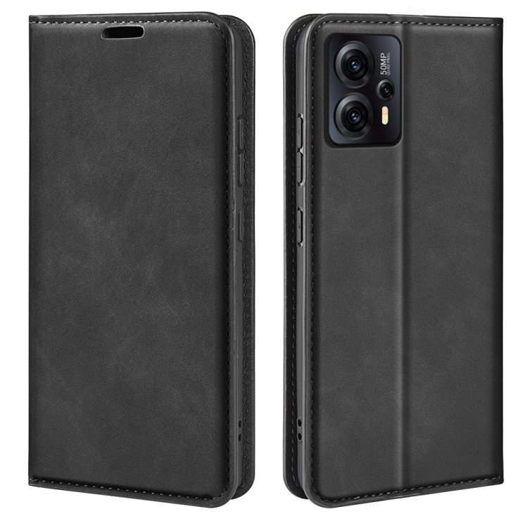 For Motorola Moto E13 Retro-skin  Magnetic Suction Leather Phone Case