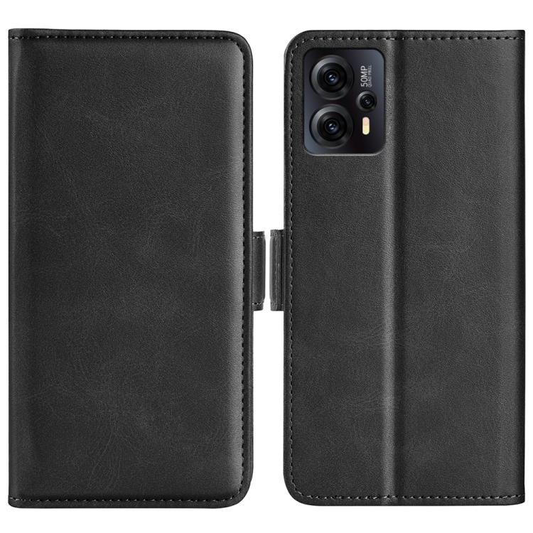 For Motorola Moto E13 Dual-side Magnetic Buckle Horizontal Flip Leather Phone Case