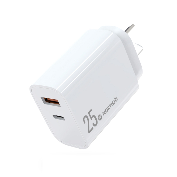 NORTHJO NOPD2502 PD 25W USB-C/Type-C + QC 3.0 USB Dual Ports Fast Charger