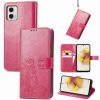 Four-leaf Clasp Embossed Leather Phone Case