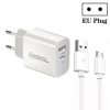 PD30W USB-C / Type-C + QC3.0 USB Dual Port Charger with 1m USB to Micro USB Data Cable