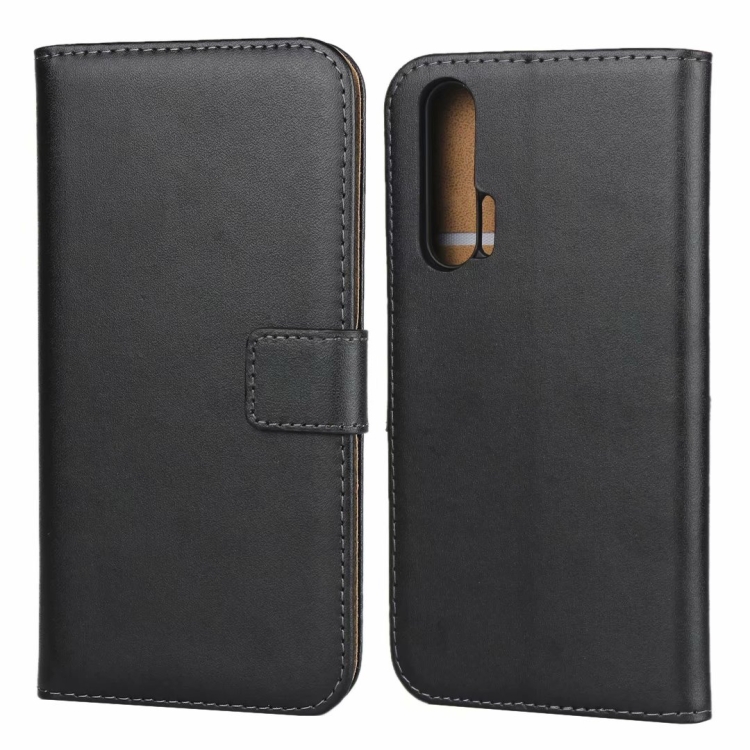 Leather Horizontal Flip Holster for Huawei Honor 20 Pro with Magnetic Clasp and Bracket and Card Slot and Wallet