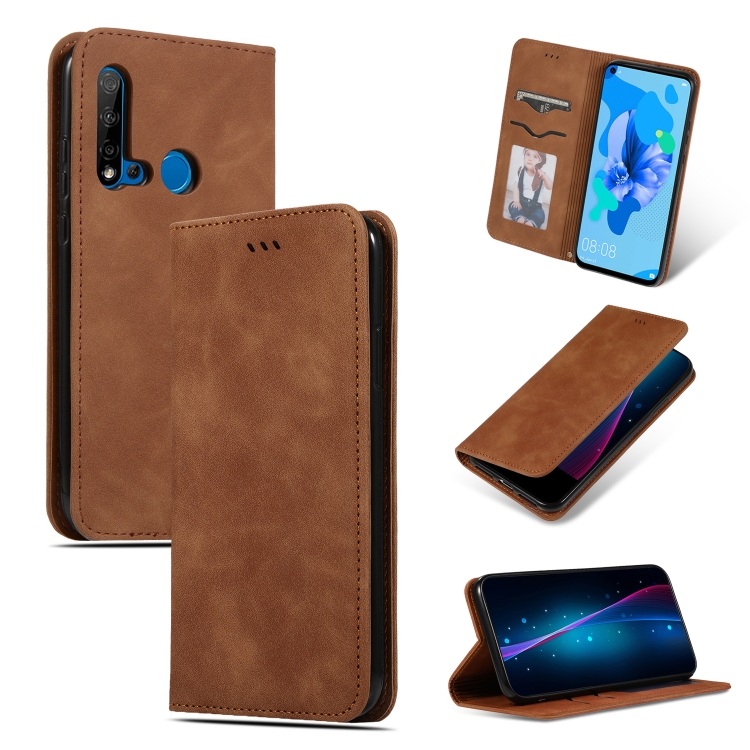 Retro Skin Feel Business Magnetic Horizontal Flip Leather Case for Huawei P20 Lite 2019 / Nova 5i