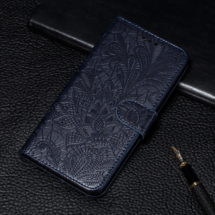 For Huawei Mate 30 Pro Lace Flower Embossing Pattern Horizontal Flip Leather Case , with Holder & Card Slots & Wallet & Photo Frame & Lanyard