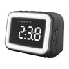 BT-511 Mini LED HD Mirror Bluetooth Speaker, Support 32GB TF Card & 3.5mm AUX & Dual Alarm Clock & Real-time Temperature & Hands-free Calling