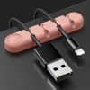 5 PCS 4 Holes Bear Silicone Desktop Data Cable Organizing And Fixing Device