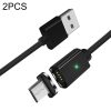 2 PCS ESSAGER Smartphone Fast Charging and Data Transmission Magnetic Cable