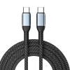 100W PD Fast Charge Type-C Male to Male Data Sync Charging Braided Cable, Length: