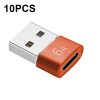 10 PCS HOWJIM HJ003 Type-C To USB3.0 Adapter Support Charging & Data Cable Transfer