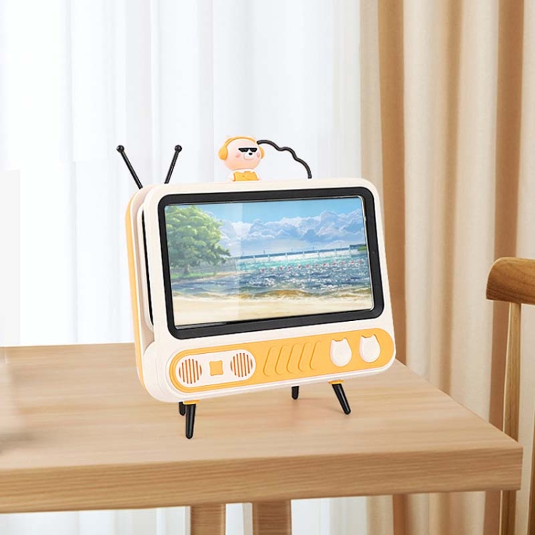 Retro TV Shape Phone Stand Desktop Lazy Stand, Color Random Delivery