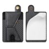 Multi-Function Bracket Magnetic Suction Buckle Phone Card Case PU Leather Card Sticker Holder