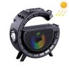 DV-800 G-shaped Colorful Atmosphere Light Flashlight Solar Wireless Bluetooth Speaker