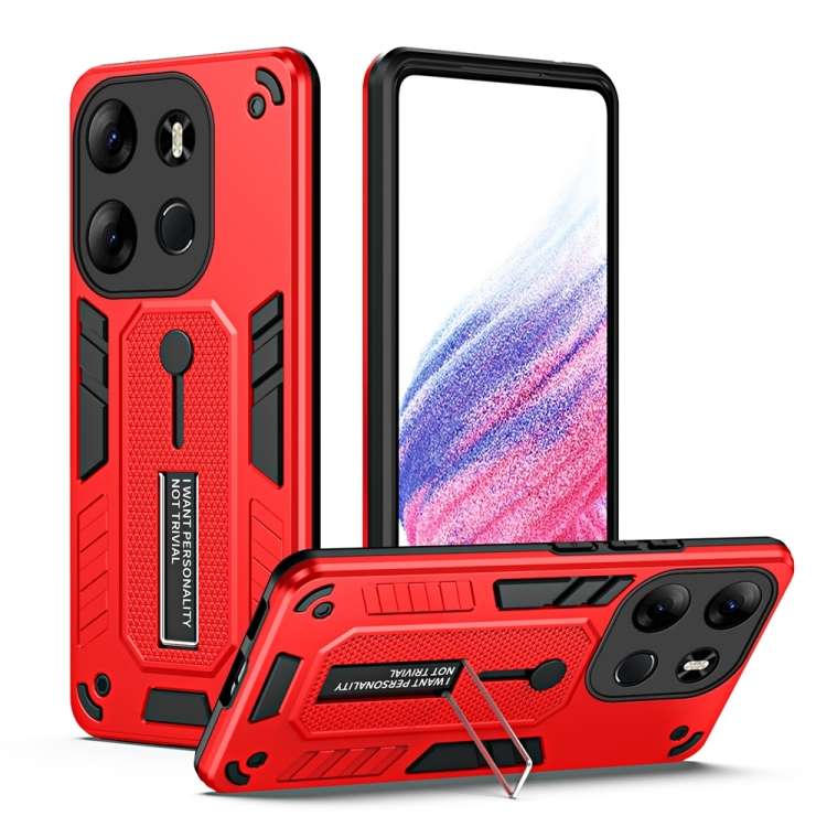 For Tecno Camon 18 / 18T Variety Brave Armor Finger Loop Holder Phone Case
