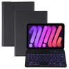 A06S Detachable Lambskin Texture Ultra-thin TPU Backlight Bluetooth Keyboard Leather Tablet Case with Stand For iPad mini 6