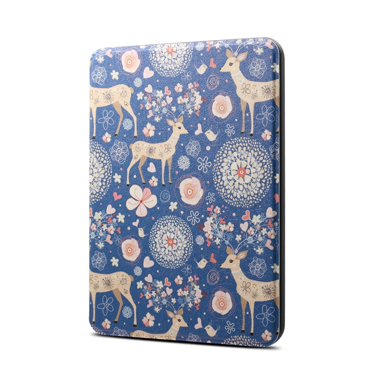 Reindeer Blue Pattern Horizontal Flip PU + TPU Leather Protective Case for Amazon Kindle Paperwhite 4 (2018), with Sleep & Wake-up Function