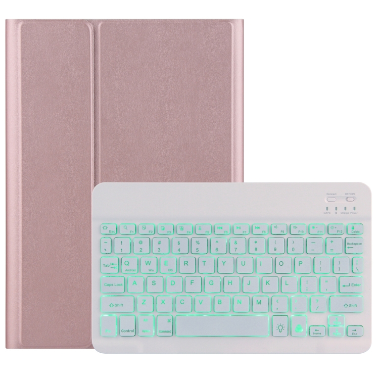 DY-P10-S 2 in 1 Removable Bluetooth Keyboard + Protective Leather Tablet Case with Backlight & Holder for Lenovo Tab P10 10.1 inch