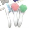 Face Cleansing Brush Soft Silicone Face Wash Brush Face Scrubber Manual Waterproof Cleansing Skin Care Face Brushes for Cleaning (MULTI-COLOR)