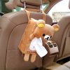 Cartoon Plush Tissue Pumping Car Back Bags