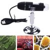 1000X Magnifier 0.3MP Image Sensor USB Digital Microscope with 8 LED & Professional Stand