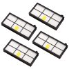 4 PCS Universal Replacement Robotic Vacuum Cleaner HEPA Filter for iRobot 870 / 800 / 880 / 960 / 980