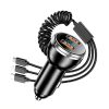 BW13 67.5W 3 in 1 Charging Cable & Dual USB Port Car Charger