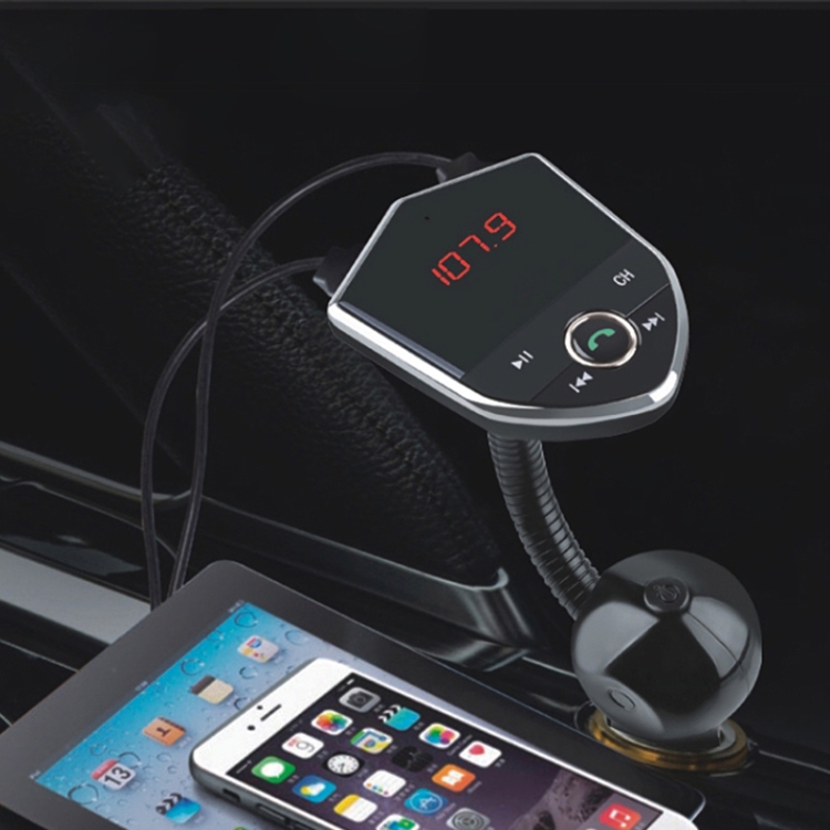 Dual USB Charger, Support Bluetooth/ Micro SD Card/ Aux Input/ USB Disk