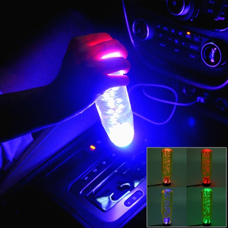 Crystal Colorful Light Car Breathing Racing Dash LED Magic Lamp Gear Head Shift Knob with Base, Size: 15.0 * 4.5 * 3.1 cm