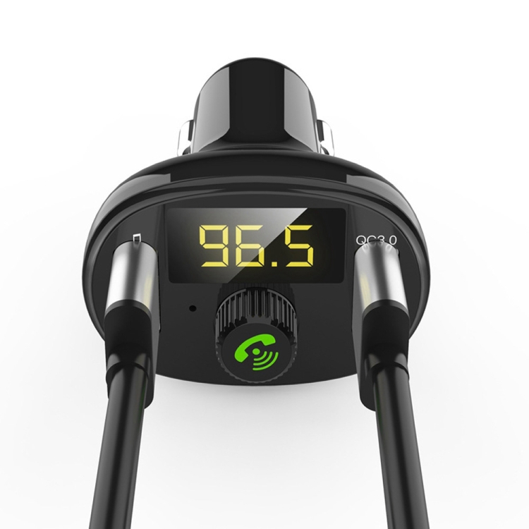 BT23 Wireless Car FM Transmitter QC 3.0 Quick Charge, Support USBx2 / Hands-free Calling
