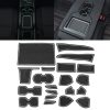 Car Water Cup Gate Slot Mats Plastic White Luminous Anti-Slip Interior Door Pad for Nissan Sylphy 2016