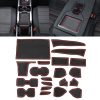 Car Water Cup Gate Slot Mats Plastic Red Anti-Slip Interior Door Pad for Nissan Sylphy 2016