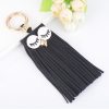 Fashion Casual PU Leather Tassels Women Key Chain Bag Pendant Car Key Chain Ring Hanging Holder Creative Personality Owl Tassel Car Key Ring Bag Ornaments Pendant