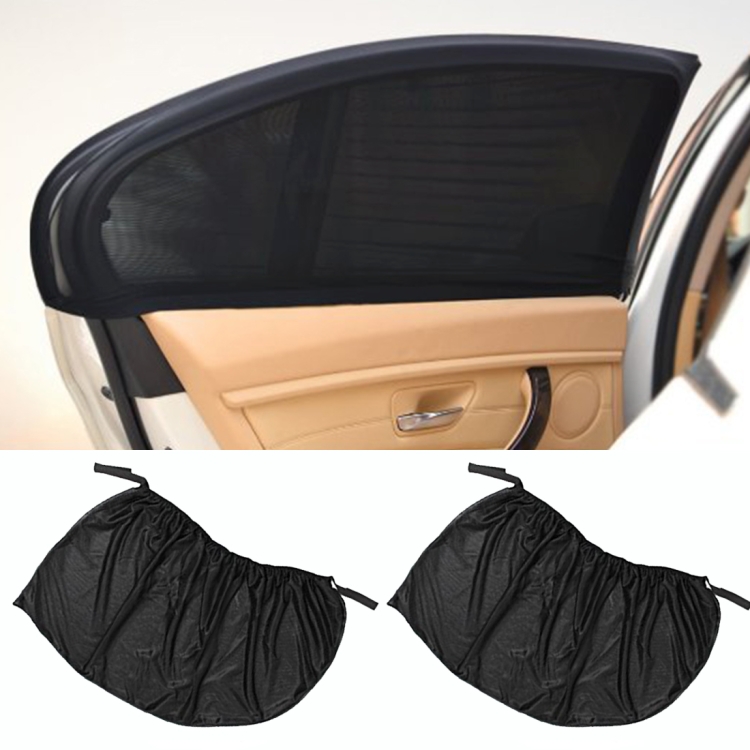 2 PCS Car Shade Block Car Sun Block Window Gauze Shading Net Side Blocking Cover Sun Net Sandbags Side Window Sunshade Cover, Size: 92*54cm