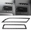 Car Carbon Fiber Air Outlet Decorative Sticker for Volkswagen Golf 7 2013-2017, Left Drive
