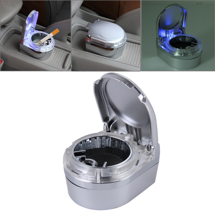 SHUNWEI SD-1201 Mini Portable Car Ashtray Blue LED Light for Dashboard Cigar Cigarette