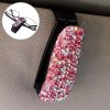 Car Mixed Color Diamond Mounted Glasses Bill Clip Holder