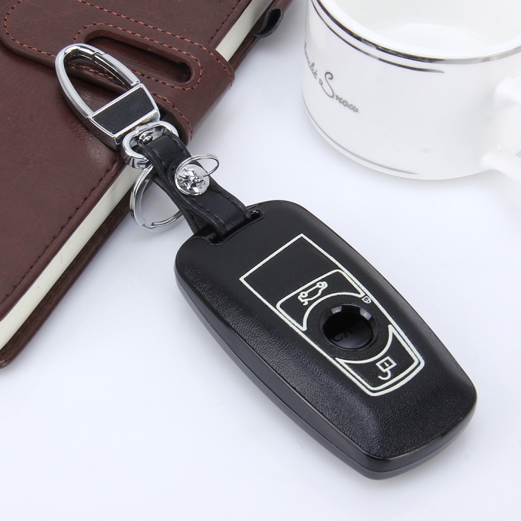 Car Auto PU Leather Luminous Effect Key Ring Protection Cover for BMW Series1/Series3/X3/X4