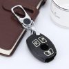 Car Auto PU Leather Three Buttons Luminous Effect Key Ring Protection Cover for BMW
