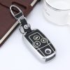Car Auto PU Leather Fold Three Buttons Luminous Effect Key Ring Protection Cover for CRV