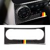 Car German Flag Carbon Fiber Air Conditioning Knob Control Panel Decorative Sticker for Mercedes-Benz W204 C Class 2011-2013