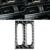 Car Carbon Fiber Intermediate Air Outlet Panel Decorative Sticker for Mercedes-Benz W204 2011-2013