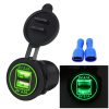 Universal Car Charger 2 Port Power Socket Power Dual USB Charger 5V 4.2A IP66 with Aperture