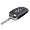 For PEUGEOT Car Keys Replacement 3 Buttons Car Key Case with Grooved and Holder