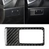 Car Carbon Fiber Headlight Adjustment Frame Decorative Sticker for Mazda Axela 2014 / 2017-2018, Left Drive