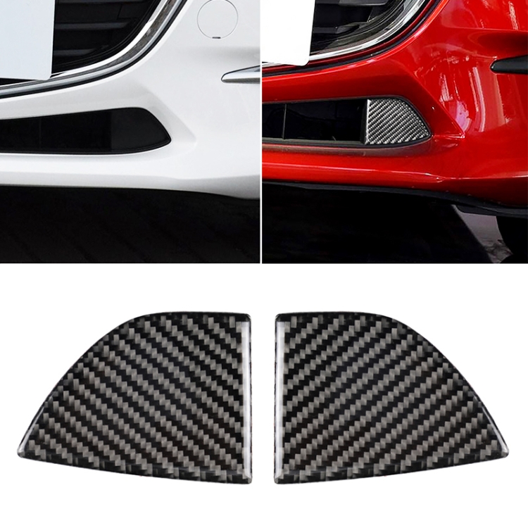 Car Carbon Fiber Front Bumper Decorative Sticker for Mazda Axela 2017-2018