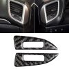 Car Carbon Fiber Air Conditioning Air Outlet Adjustment Frame Decorative Sticker for Mazda Axela 2014 / 2017-2018
