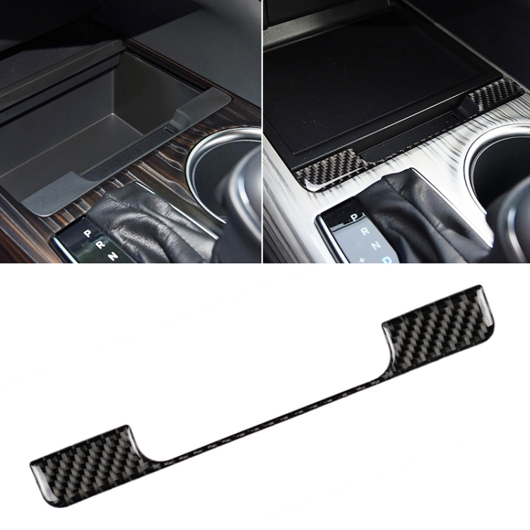 Car Carbon Fiber Storage Box Frame Decorative Sticker for Toyota Eighth Generation Camry 2018-2019