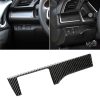 Car Carbon Fiber Headlight Switch Panel Decorative Sticker for Honda Tenth Generation Civic 2016-2019, Left Drive
