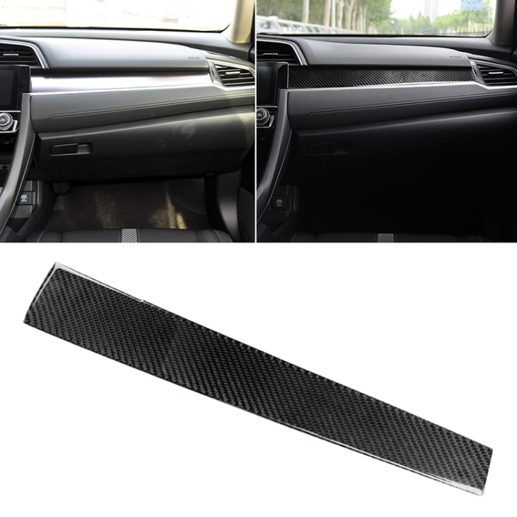 Car Carbon Fiber Central Control Decorative Sticker for Honda Tenth Generation Civic 2016-2019