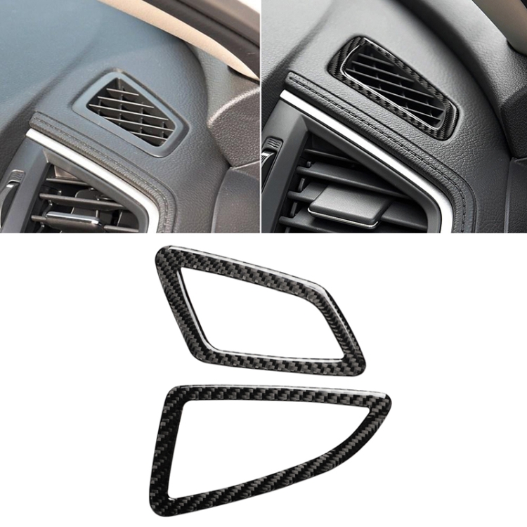 Car Carbon Fiber Left Drive Instrument Air Outlet Decorative Sticker for Honda Tenth Generation Civic 2016-2019